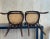 1910s Pair Pre-1920 Thonet Bentwood and Cane Dining Chairs With Loop Shaped Leg Braces For Sale - Image 5 of 12