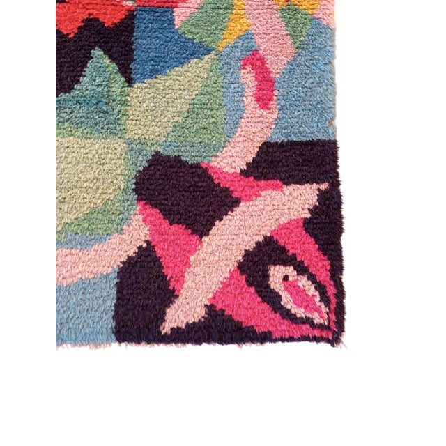 Vintage Flowers and Space Rug, Italy, 1980s For Sale - Image 3 of 18