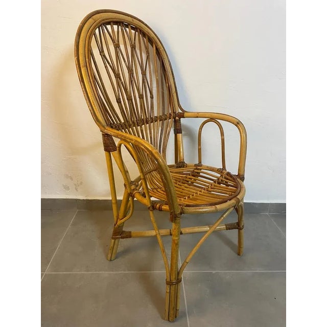 1960s Rattan Armchairs, 1960s, Set of 4 For Sale - Image 5 of 11