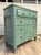 Antique 2-Over-3 Chest of Drawers Painted in Cameroon Green For Sale - Image 9 of 12