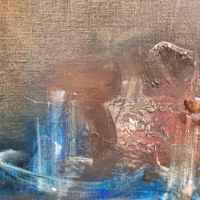 Black Juan Valenzuela Y Chacón, Still Life with Glass Jugs, 1989, Oil on Canvas For Sale - Image 8 of 18