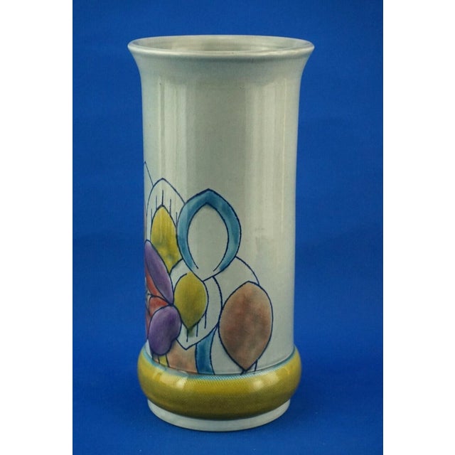 Large Futurist Ceramic Vase with Airbrushed Still Life Decoration by Dante Baldelli, Italy, 1920s For Sale - Image 3 of 18
