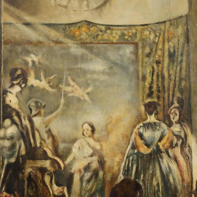 J. Dupont da Velzquez, The Spinners Copy, 20th Century, Oil Painting on Canvas, Framed For Sale - Image 7 of 12