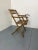 Vintage Scandinavian Oak Campaign Folding Chair, 1920s For Sale - Image 4 of 9
