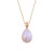Elegant and finely detailed estate Faberge lilac egg pendant & necklace crafted in 18 karat rose gold. The egg features...