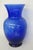 1980s Indiana Glass Illusions 1980s Large Vase Cobalt Blue Optic Swirl Pattern 4876b For Sale - Image 5 of 11