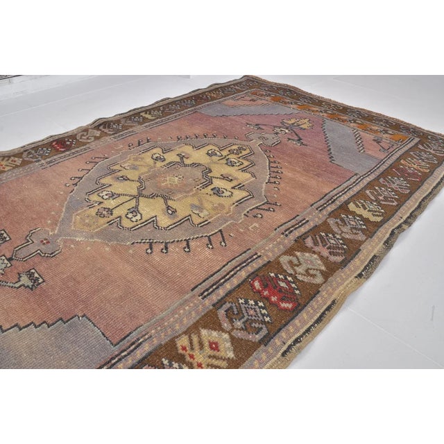 Small Bohemian Vintage Area Carpet For Sale In Phoenix - Image 6 of 10