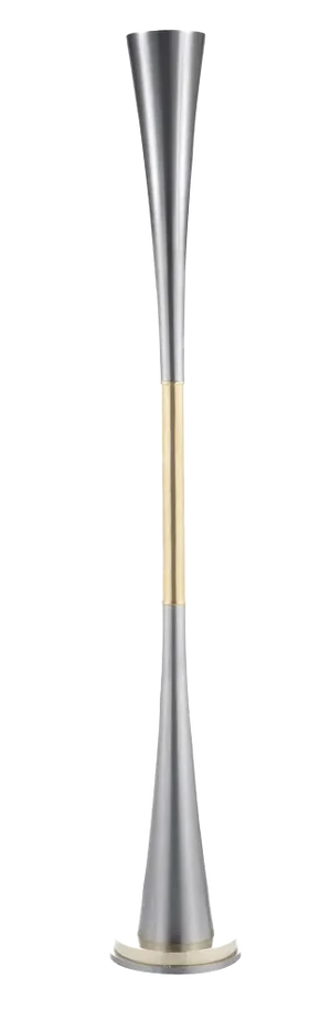 Line Brass and Painted Iron Pedestal Floor Lamp by Simone Calcinai for Brass Brothers & Co.