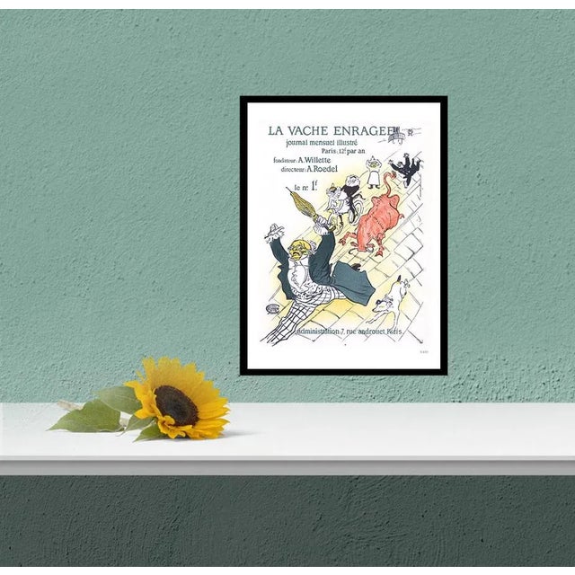 La Vache Enragee by Henri de Toulouse-Lautrec, Unsigned 1966 Lithograph.14.5 x 10.5 inches