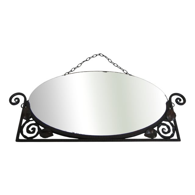 Art Deco Mirror in Steel Frame, 1930s For Sale