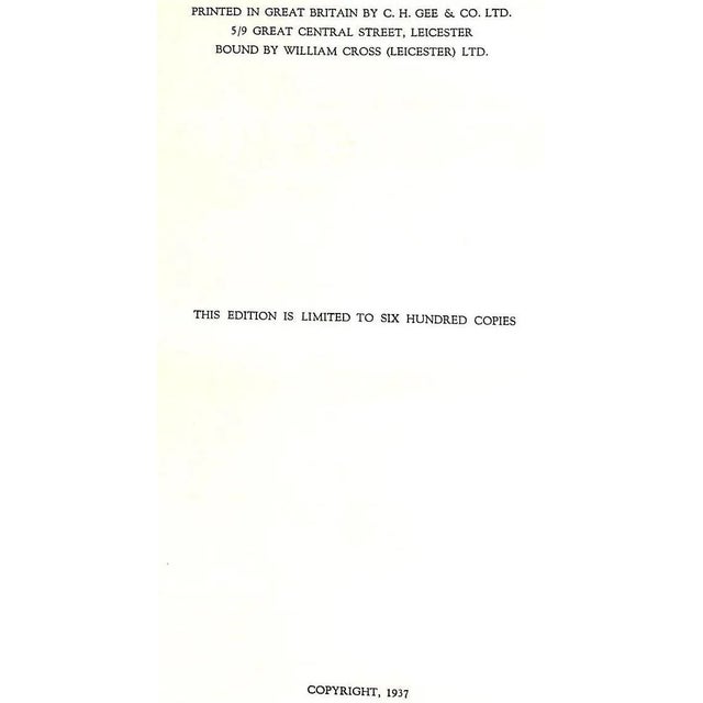 PAGET, Guy [331] pp. Collins 1937 11" x 8 3/4" This edition is limited to six-hundred copies Illustrated with 5 colour and...