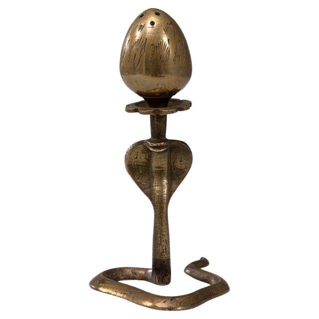 Gold 20th Century French Incense Holder Brass Snake Stick Burner For Sale - Image 8 of 18