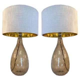 Fumè Table Lamps in Murano Glass by Simong, Set of 2 For Sale