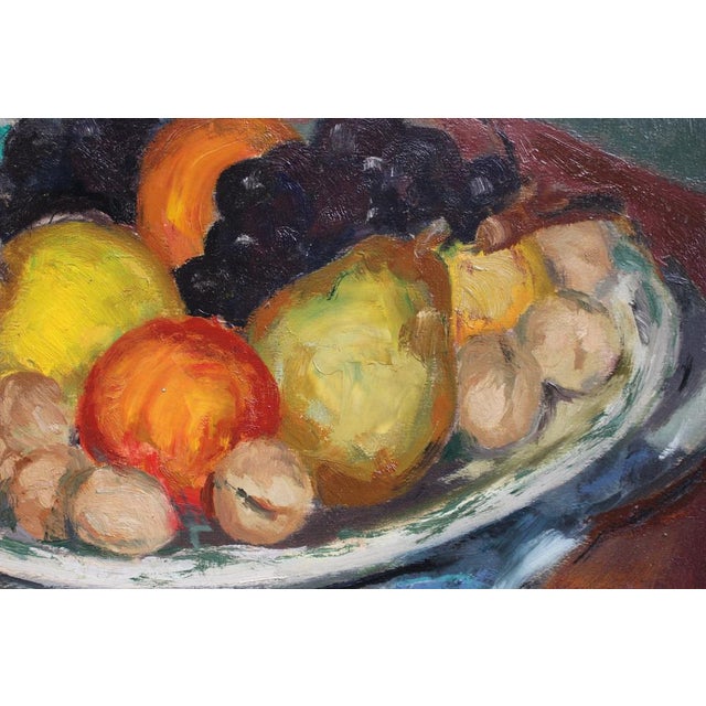 Lucien Martial, Still Life with Pineapple, 1960s, Oil on Paper, Framed For Sale - Image 16 of 18