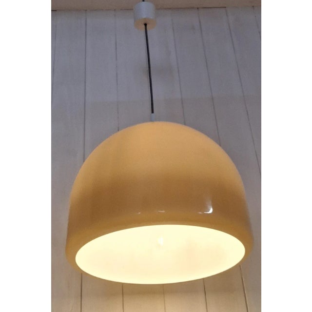 1970s Vintage German Ceiling Lamp with Beige Plastic Shade, 1970s For Sale - Image 5 of 7