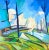 Large Landscape From France by Martha Holden For Sale In Los Angeles - Image 6 of 6