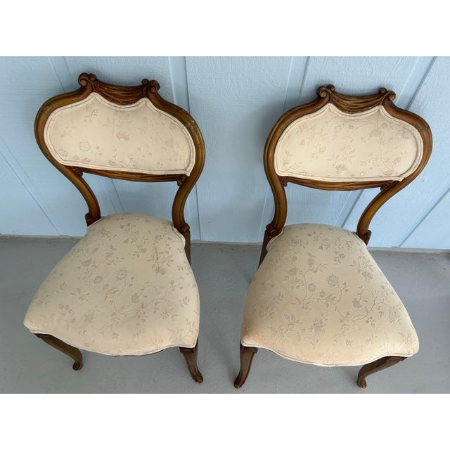 Pair of 19th Century French Transitional Louis Xv–xvi Style Water-Gilded Side Chairs For Sale - Image 12 of 12