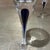 For your consideration, pair of Orrefors Intermezzo Blue wine glass featuring a distinct dark blue drop trapped inside the...