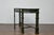 Black English Midcentury Demilune Table with Ebonized Bamboo Base, White Marble Top For Sale - Image 8 of 12