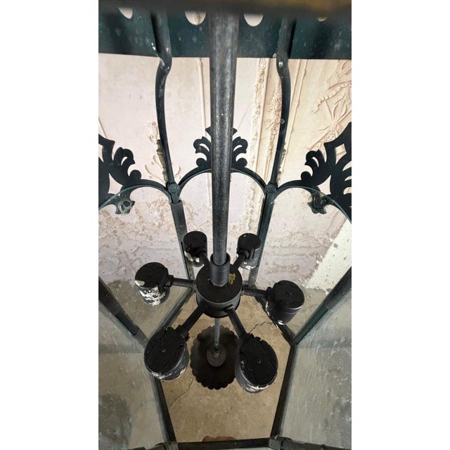 Black French Gothic Revival Lantern Pendant For Sale - Image 8 of 16