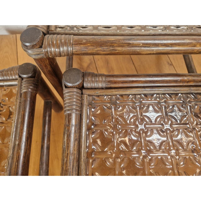 Vintage Manou Bamboo Nesting Tables, 1970s, Set of 3 For Sale - Image 4 of 11