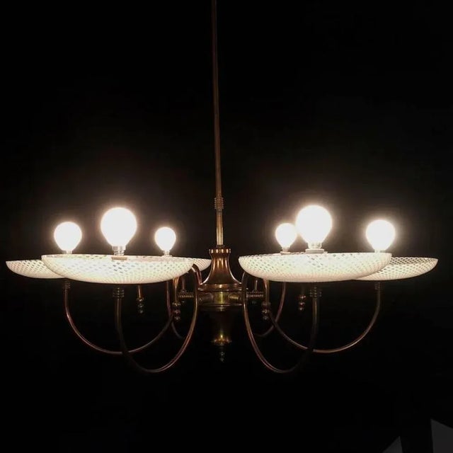 Reticello Chandelier from Venini, 1940s For Sale - Image 3 of 10