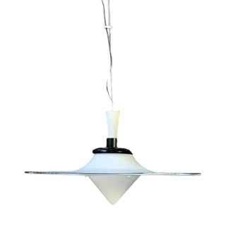 Murano Disco Glass Chandelier attributed to I3, 1970s For Sale