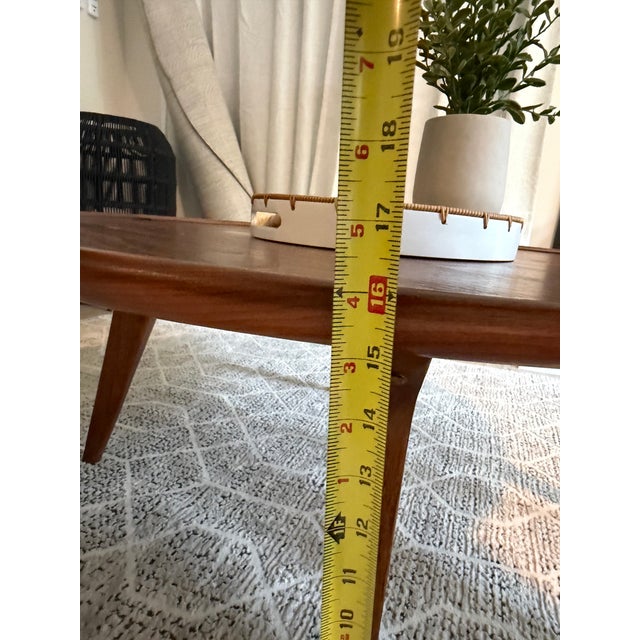 Mid-Century Modern Drexel by John Van Koert Coffee Table Mid-Century Modern Round Walnut Wood Coffee Tab For Sale - Image 3 of 9