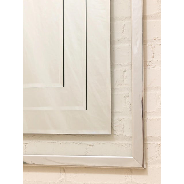 Hollywood Regency Vintage Hollywood Regency Layered Beveled Mirror For Sale - Image 3 of 10