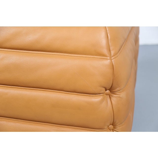 Cognac Leather Togo Sofas by Michel Ducaroy for Ligne Roset, 2010s, Set of 4 For Sale - Image 13 of 18