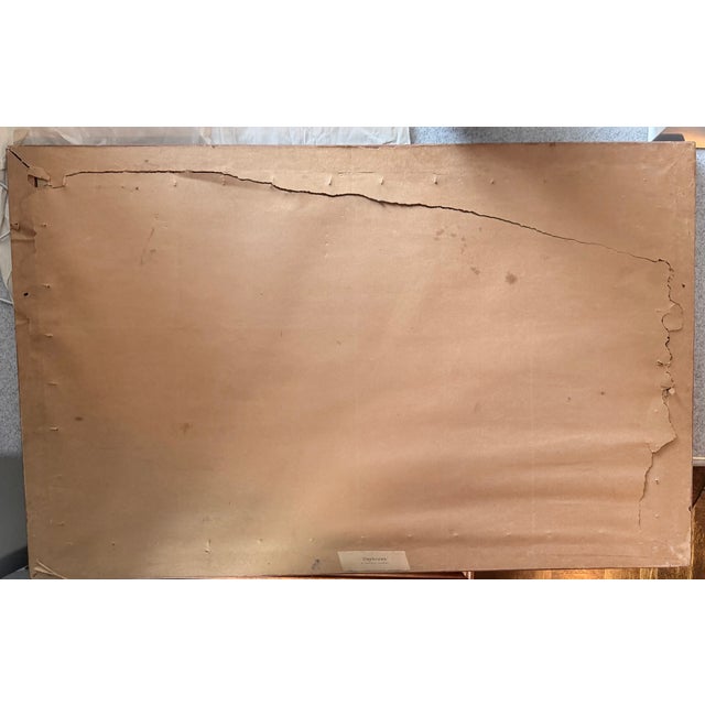 Description: A beautiful vintage large-format lithographic print of Maxfield Parrish’s iconic Daybreak, measuring...