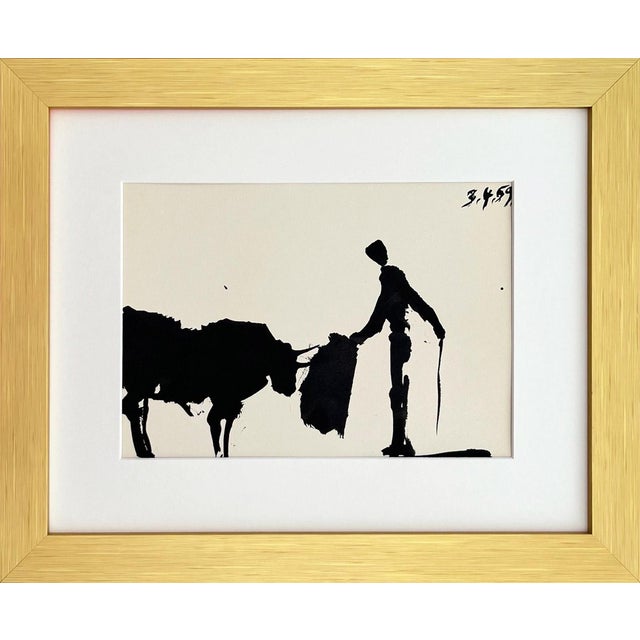 Abstract Pablo Picasso Framed Toros Y Toreros I Dated 3/4/59 For Sale - Image 3 of 3