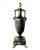 French Neoclassical Patinated Bronze and Marble Urn Vases, a Pair For Sale - Image 9 of 16