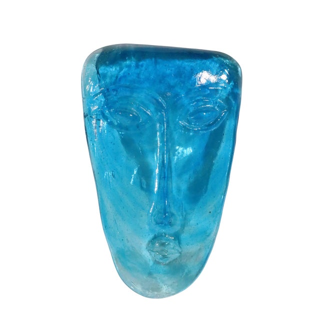 Classic Art Glass face mask made in Mexico by Jaramillo Bros. This example is in excellent, original, clean and ready to...