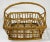 Vintage Woven Rattan Glass or Bottle Caddy For Sale - Image 4 of 7
