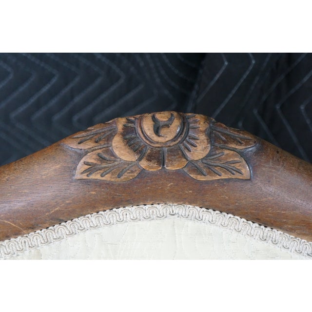 Antique American Victorian Rose Carved Walnut Lincoln Rocking Chair Rocker For Sale - Image 12 of 18