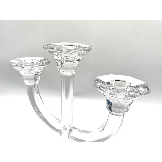 Vintage Three-Light Crystal Candelabra from Villeroy & Boch, 1970s For Sale - Image 8 of 18