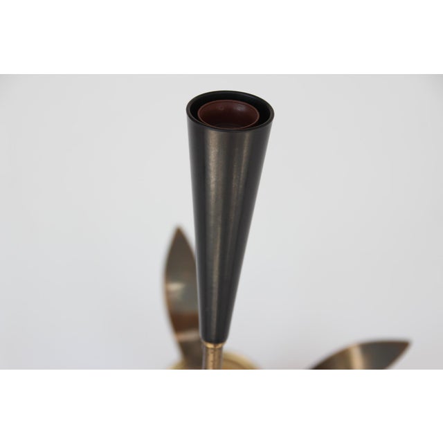 Black Modernist Sputnik Chandelier in the style of Stilnovo, 1950s For Sale - Image 8 of 11