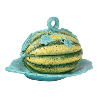 Mottahedeh Italian Porcelain Squash Melon Covered Tureen For Sale
