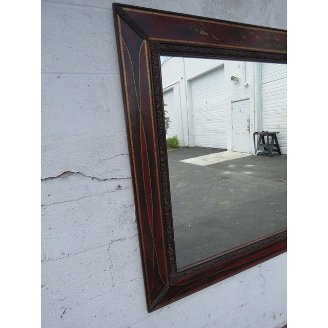 Chinoiserie Oriental Large Leather Hand Painted Wall Bedroom