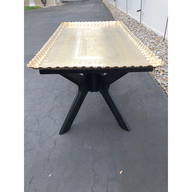 Vintage Egyptian Brass Tray Coffee Table Chairish
