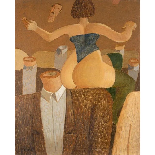 Alberto Gallerati, A Woman on a Shoulder, Oil Painting, 1970s For Sale - Image 6 of 6