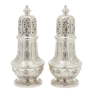Corbell & Co. Japanese Silver-Plated Salt & Pepper Shakers – Mid-Century For Sale