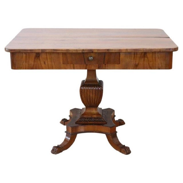 Antique Extendable Walnut Card or Tea Table with Drawer, 1800s For Sale - Image 16 of 16