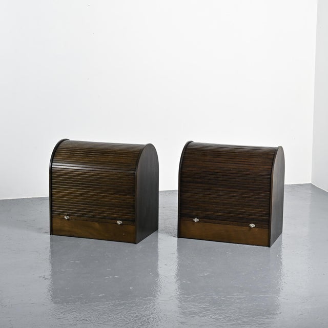 Tambour Cabinets by Klaus Vogt for Thut Möbel, 1970, Set of 2 For Sale - Image 14 of 14
