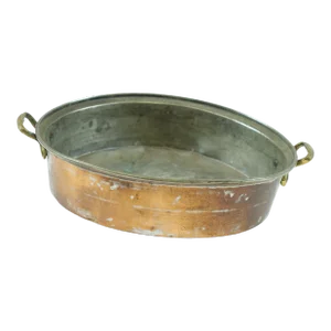 Early 20th Century Copper Pot with Brass Handles