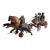 Large Vintage 21" Cast Iron 3-Horse Fire Pumper Wagon Toy - Utexiqual / Kenton Style For Sale
