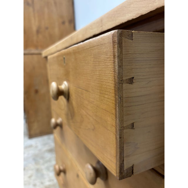 19th Century English Pine Chest of Drawers With Galleried Back For Sale - Image 4 of 7