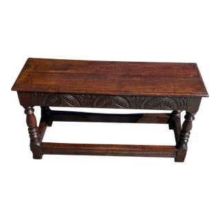 Late 19th Century Oak Bench For Sale