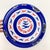Blue Vintage Patriotic u.s.a. Ww II Porcelain Navy Flyer Pilot Airplane War Time Tray For Sale - Image 8 of 11